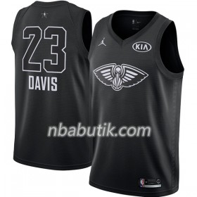 NBA Mænd Trøje New Orleans Pelicans Anthony Davis 23 2018 All Star Jordan Brand Sort Swingman
